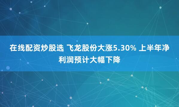 在线配资炒股选 飞龙股份大涨5.30% 上半年净利润预计大幅下降
